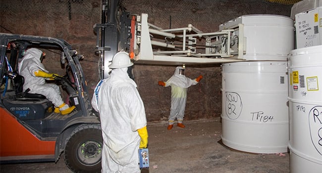 emplacing nuclear waste at the WIPP site in NM